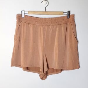 Express Dark Dusty Rose Modal Blend elastic waist casual shorts Size Large